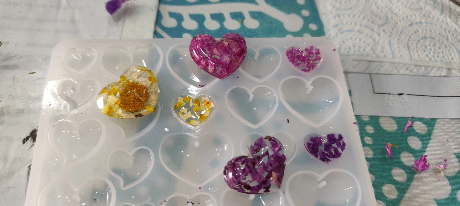 Boucles d'oreilles #fleur naturelle #CŒUR – photo 8